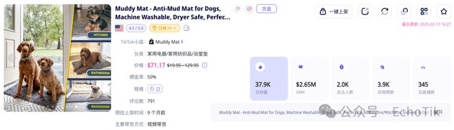 喜运达资讯：毛利率高品！这家小店靠售卖宠物防泥地垫在(图5)