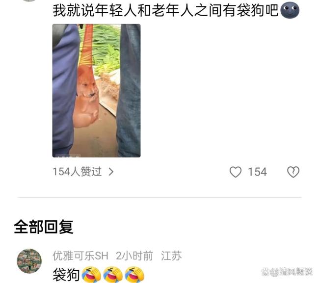 小狗被大爷装在袋子里秒变表情包网络新宠儿(图3)